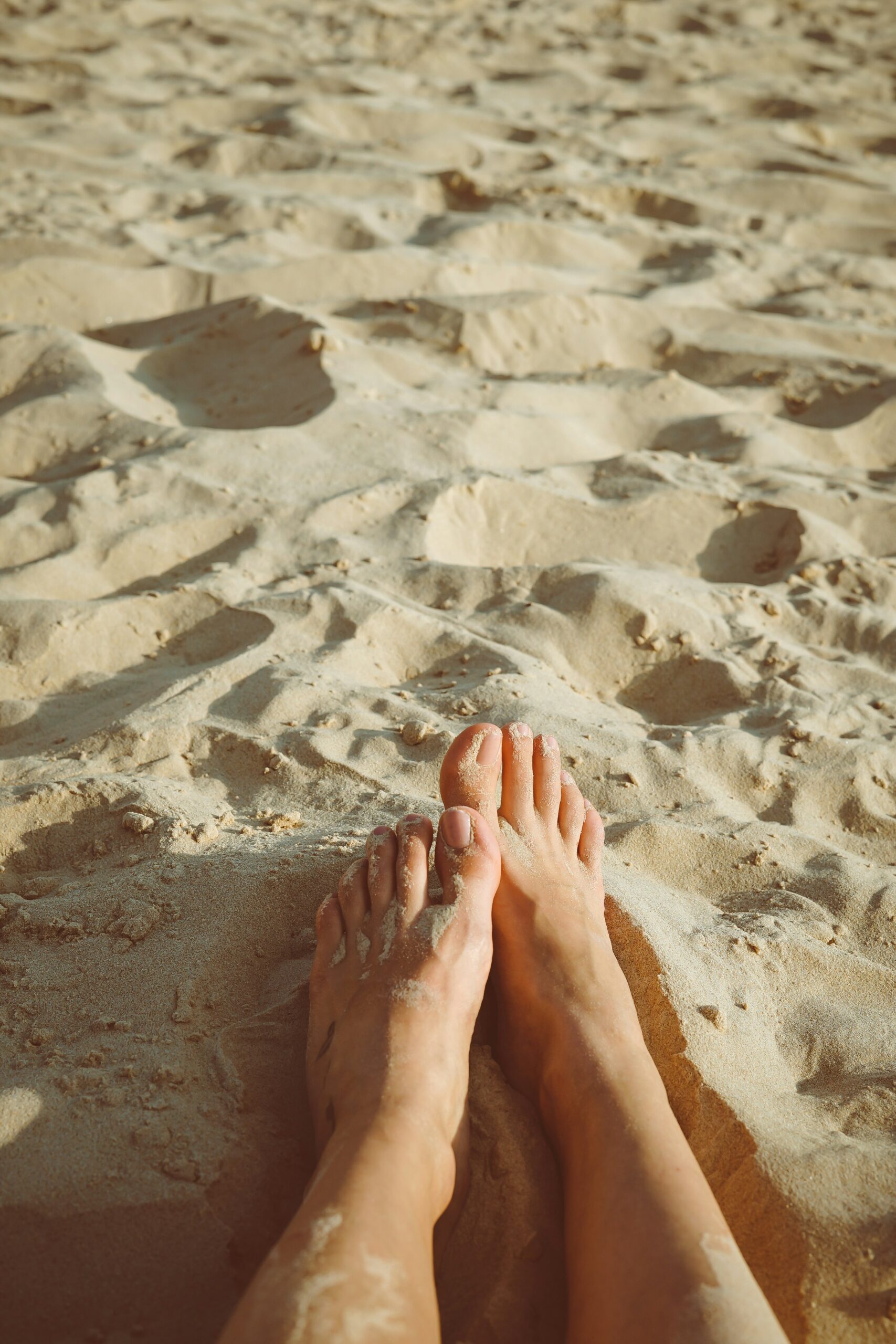 pieds pieds sur la plage